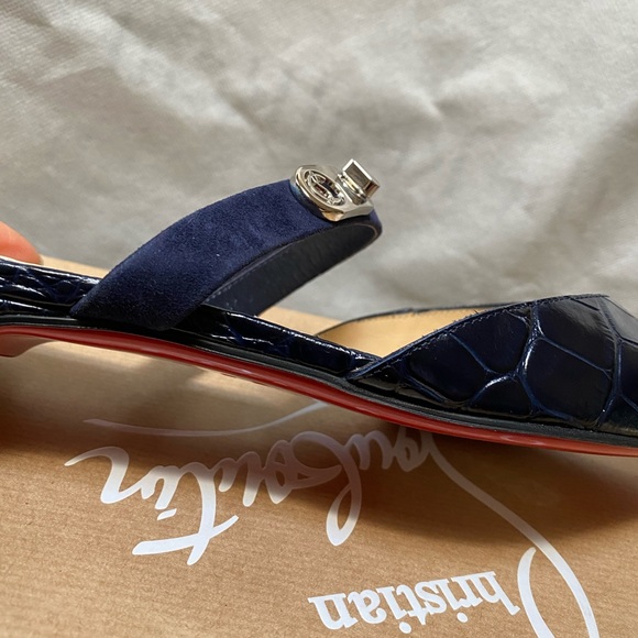 NIB CHRISTIAN LOUBOUTIN Choc Lock Flats, 36 - Picture 10 of 14